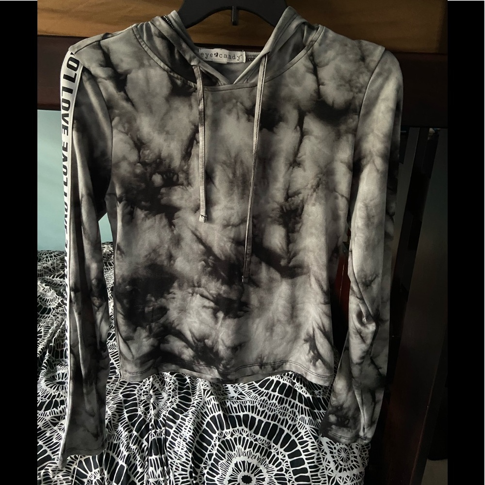 A cropped sweatshirt